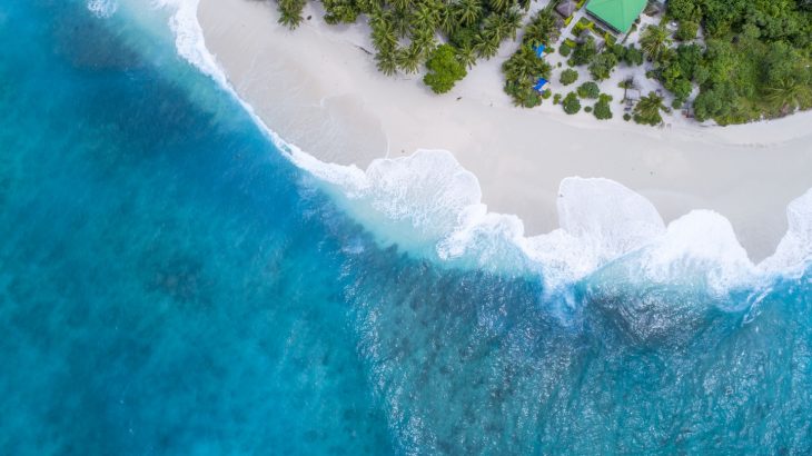 Bird’s eye-view photography beach